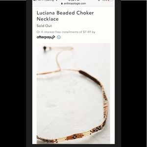 Anthropologie chocker necklace
